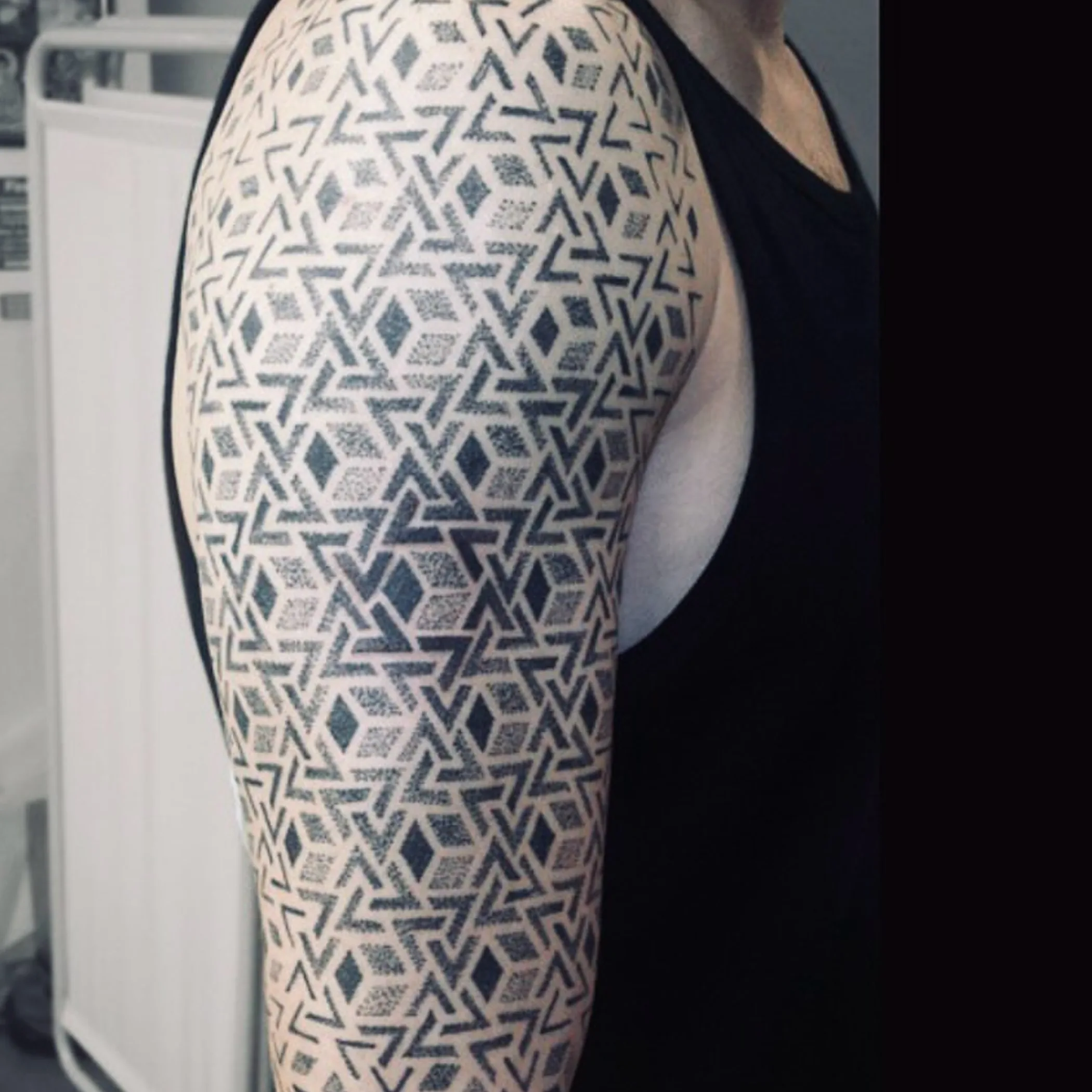 close-up of a tattooed skin area