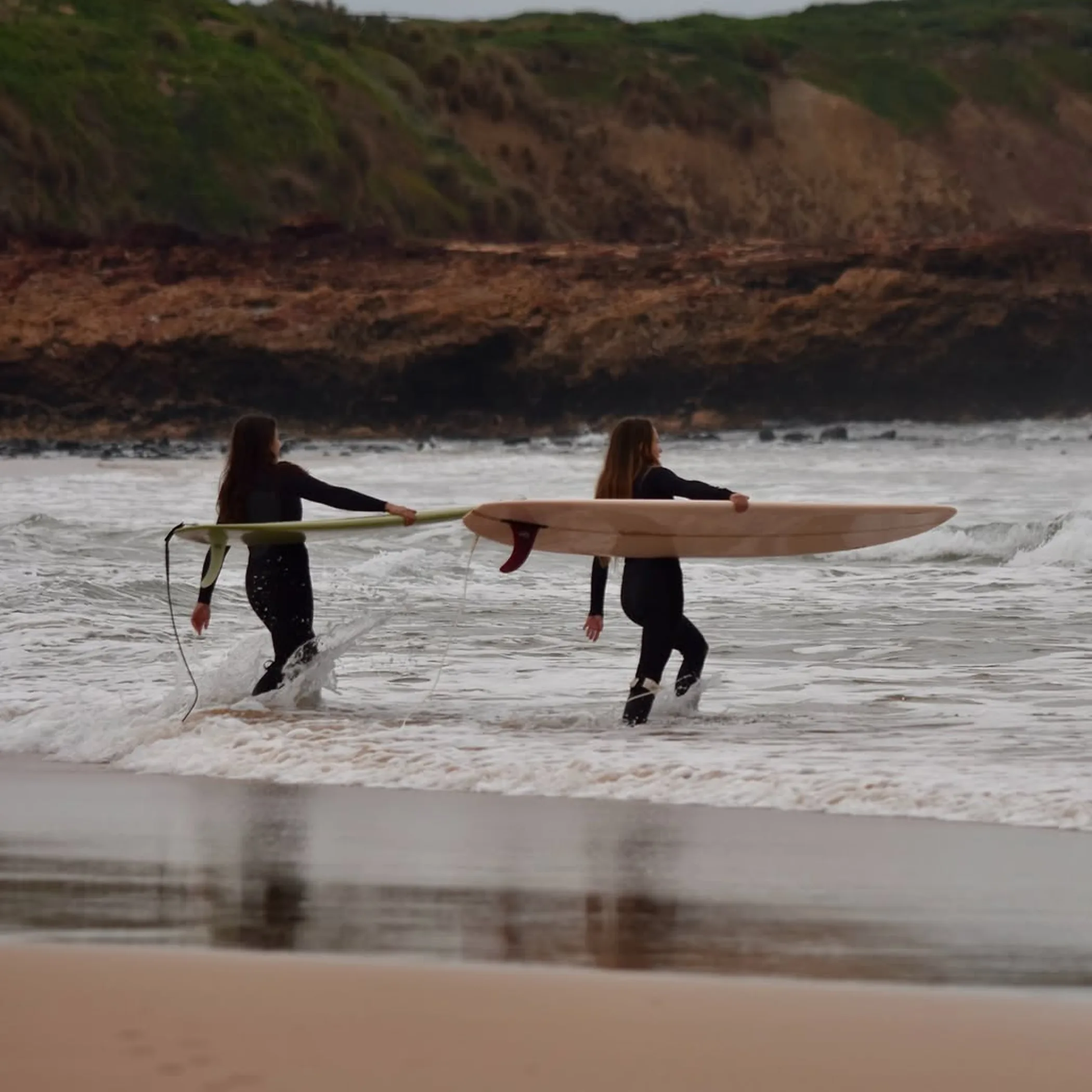 surfing activity on surf coast