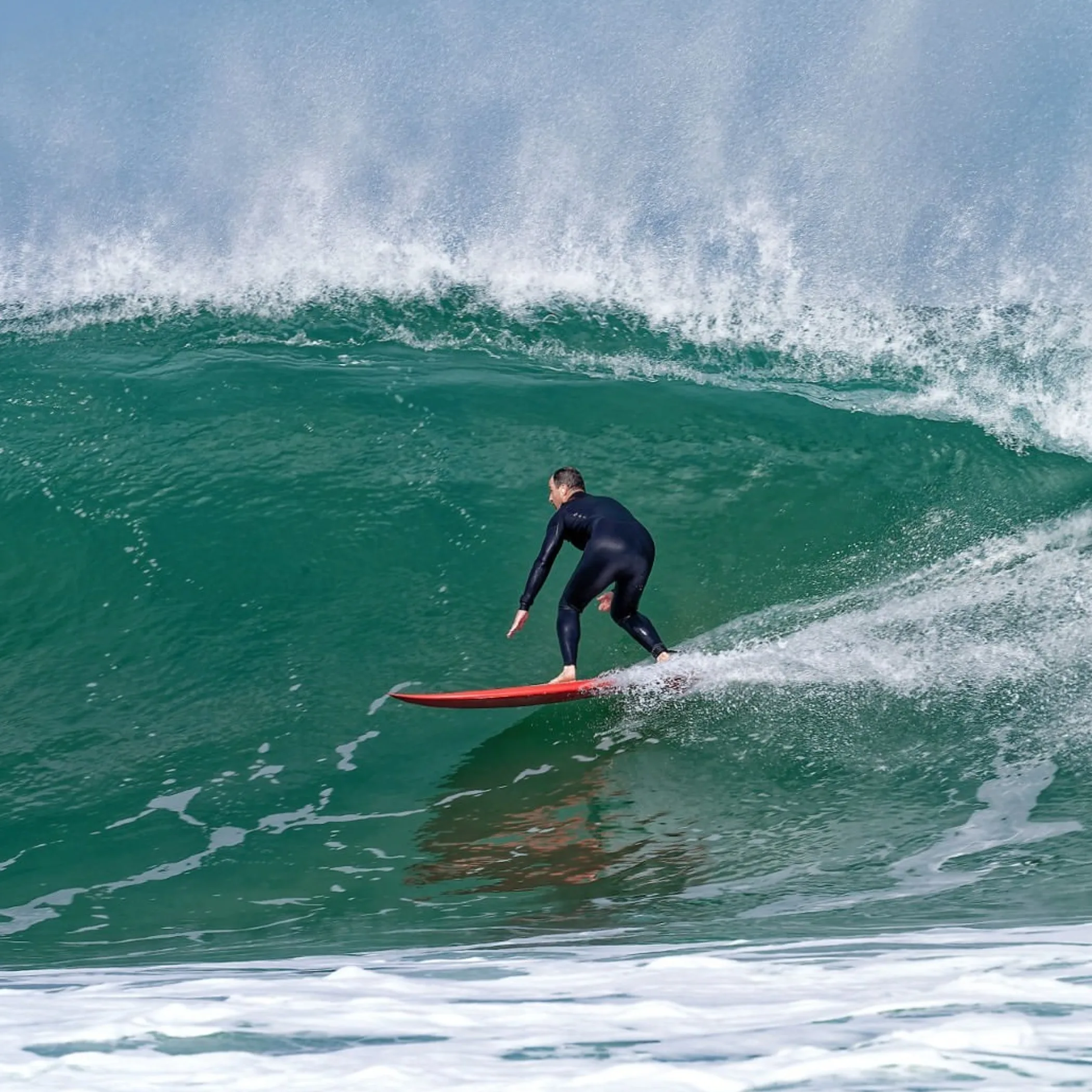 action photograph of surfing