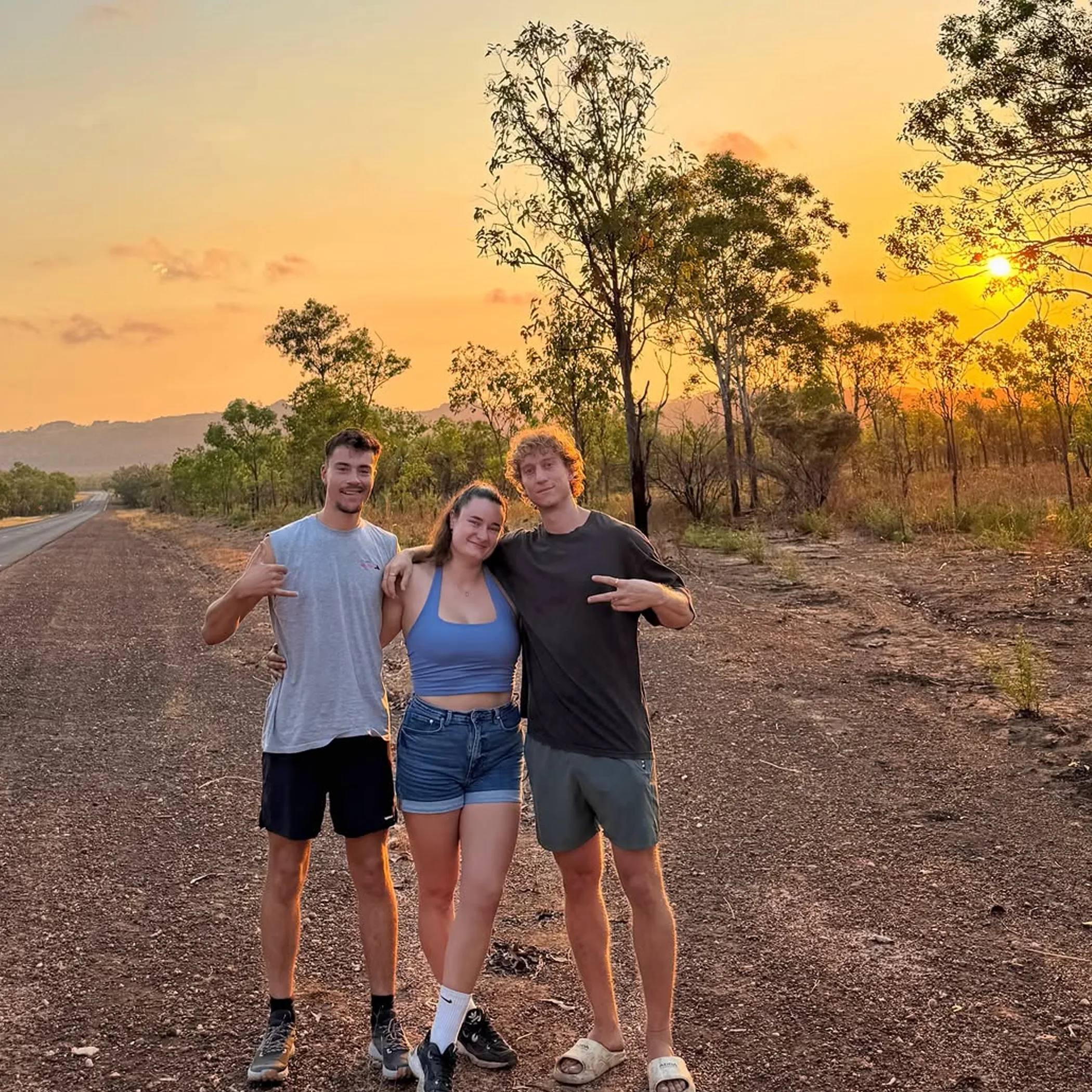 visitors in Kakadu outback setting