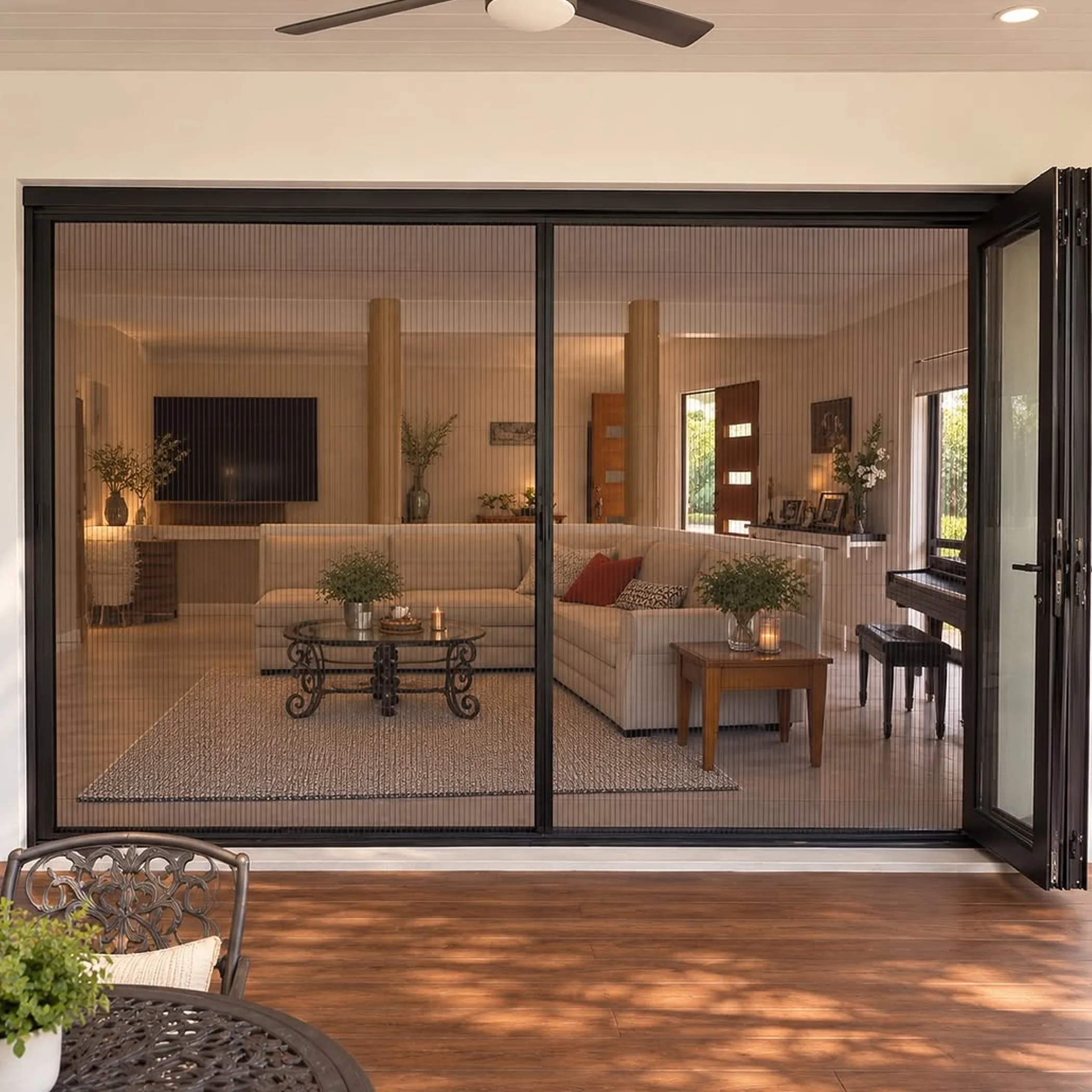 clean window mesh covering opening
